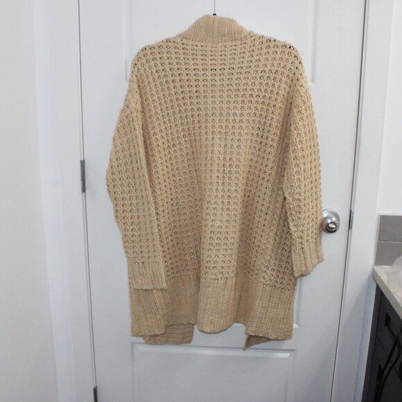 Amuse Society Bonita Long Sleeve Sweater Open Cardigan Chunky Knit Small New - Picture 3 of 4